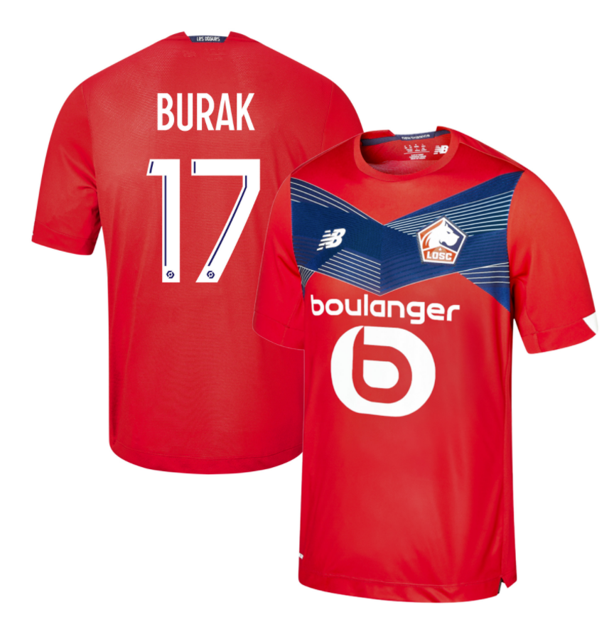 LOSC Lille Home Kit Soccer Jersey BURAK #17 2020/21